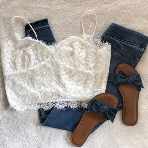 Lace crop top